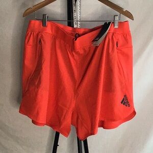 Adidas Orange Athletic Shorts Lightweight Relaxed Fit 2XL